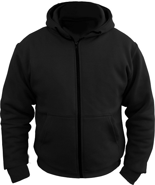 Motorcycle Armour Protective Fleece Reinforced Hoodie Made With DuPont™ Kevlar®